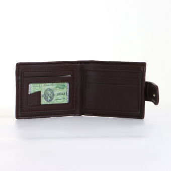 Портмоне мужское "Стиль" на кнопке, цвет коричневый
