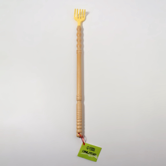 Массажёр - чесалка, деревянный, 44,5 × 4,2 × 2,5 см, цвет бежевый