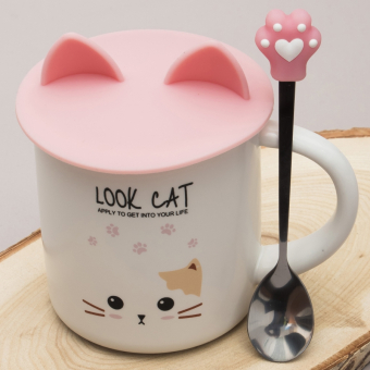 Кружка Котик Силиконовые ушки №1 Кружка Котик Силиконовые ушки №1